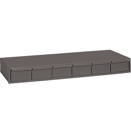 Industrial Drawer Cabinets, 6 Drawers, 33-3/4" W x 11-5/8" D x 4" H, Grey Industrial Sales