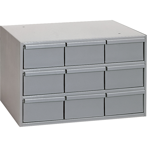 Casiers &agrave; tiroirs industriels, 9 tiroirs, 17-1/4" la x 11-5/8" p x 10-7/8" h, Gris Industrial Sales