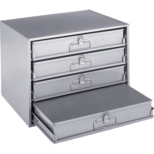 Compartment Box Cabinets, Steel, 4 Slots, 20" W x 15-3/4" D x 15" H, Grey Industrial Sales