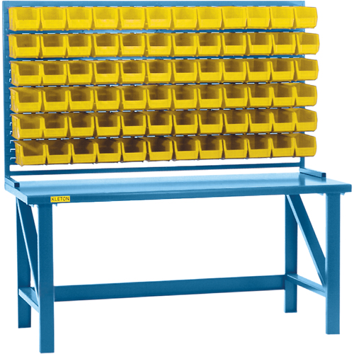 Rayonnage &agrave; persienne avec bacs, 36 bacs, 72" la x 15" p x 40" h Industrial Sales