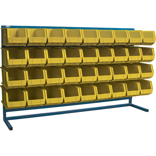Rayonnage &agrave; persienne avec bacs, 36 bacs, 72" la x 15" p x 40" h Industrial Sales
