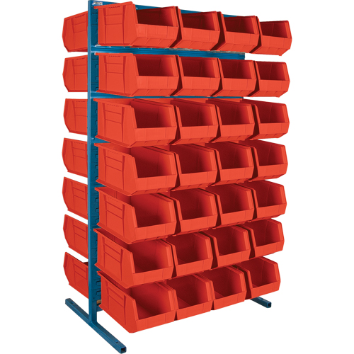 Support stationnaire deux c&ocirc;t&eacute;s pour bacs, 36" la x 24" p x 61" h, 56 bacs Industrial Sales