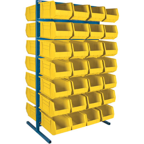 Double-Sided Stationary Bin Rack, 36" W x 24" D x 61" H, 56 Bins Industrial Sales