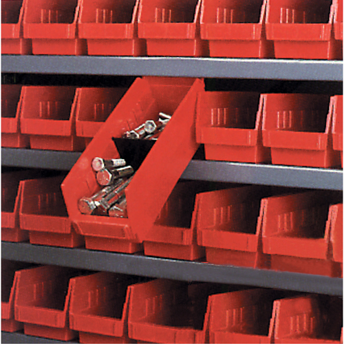 Shelf Bins, 11-1/8" W x 4" H x 23-5/8" D, Blue, 50 lbs. Capacity Industrial Sales