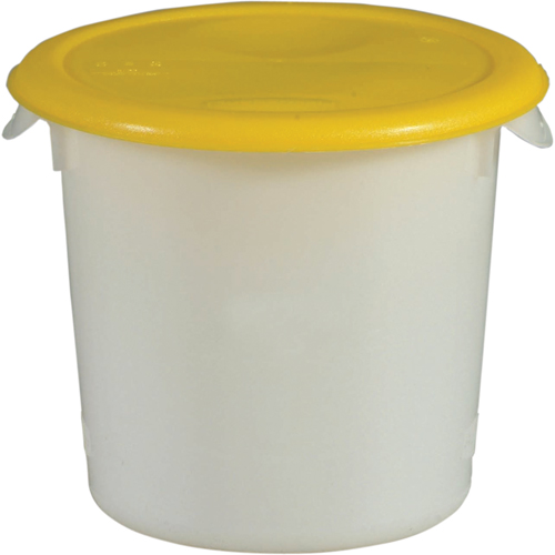 Contenants ronds, 7-4/5" ha x 8-1/2" p, Capacit&eacute; de 3,79 L, Blanc Industrial Sales