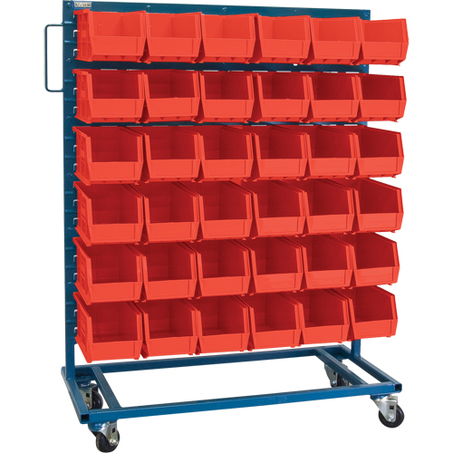 Support mobile pour bacs &agrave; un c&ocirc;t&eacute;, &agrave; un c&ocirc;t&eacute;, 36 bacs, 36" la x 16" p x 46-1/2" h Industrial Sales