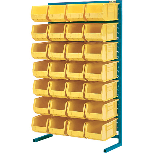 Support stationnaire pour bacs &agrave; un c&ocirc;t&eacute;, 36" la x 12" p x 61" h, 28 bacs Industrial Sales