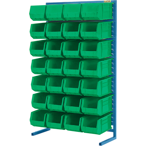 Single-Sided Stationary Bin Rack, 36" W x 12" D x 61" H, 28 Bins Industrial Sales