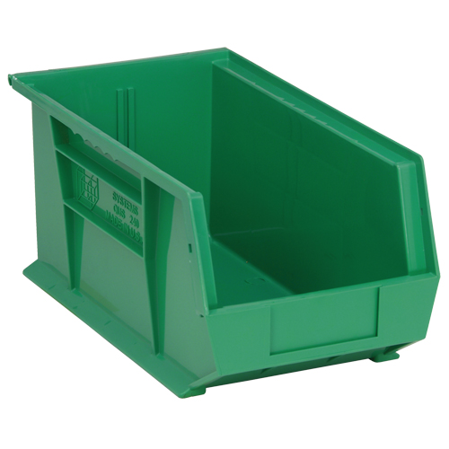 Bacs ultra empilable & suspendable, 8-1/4" la, 7" h x 14-3/4" p, Vert Industrial Sales