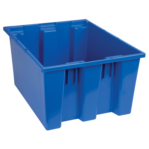 Contenants Stack & Nest, 10" x 19,5" x 15,5", Bleu Industrial Sales