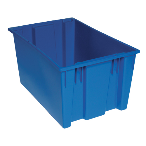 Contenants Stack & Nest, 15" x 29,5" x 19,5", Bleu Industrial Sales