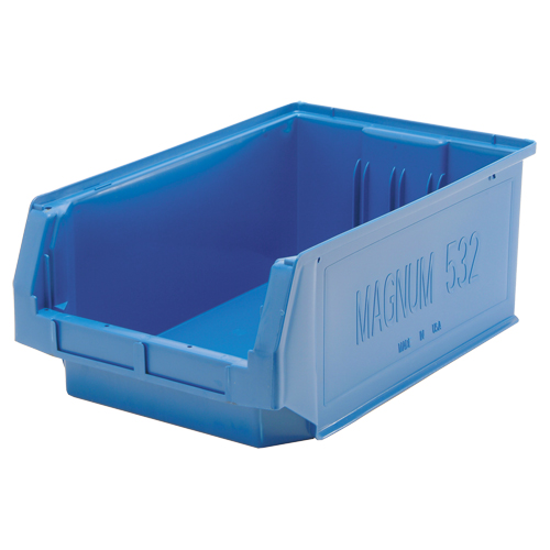 Contenants g&eacute;ants empilables, 12,375" la x 19,75" p x 7,875" h, Bleu Industrial Sales