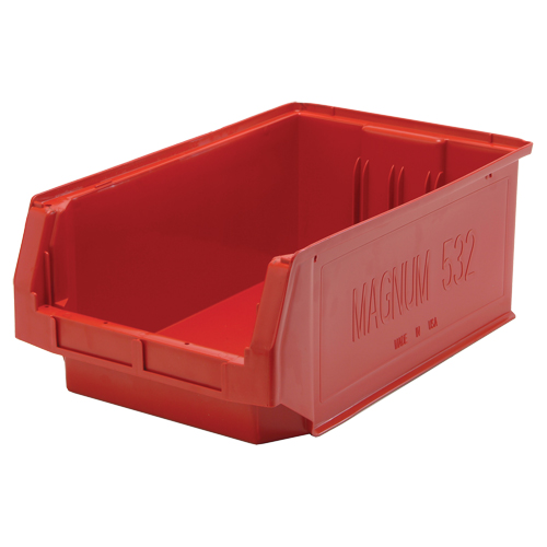 Contenants g&eacute;ants empilables, 12,375" la x 19,75" p x 7,875" h, Rouge Industrial Sales
