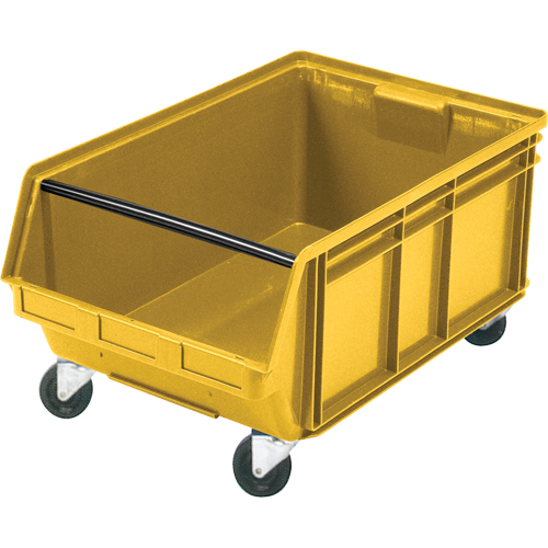 Mobile Giant Stacking Bin, 11-7/8" H x 18-3/8" W x 29" D, 150 lbs. Capacity, Yellow Industrial Sales