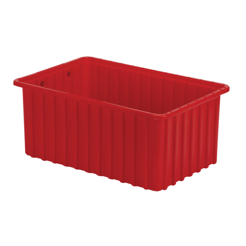 Contenants Divider Box, Poly&eacute;thyl&egrave;ne, 16,5" la x 10,9" p x 7" h, Rouge Industrial Sales