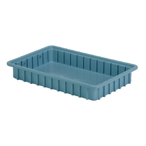 Contenants Divider Box, Poly&eacute;thyl&egrave;ne, 16,5" la x 10,9" p x 2,5" h, Bleu p&acirc;le Industrial Sales