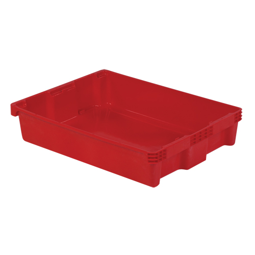 Contenants Stack-N-Nest Polylewton, 6,1" x 29,6" x 22,4", Rouge Industrial Sales