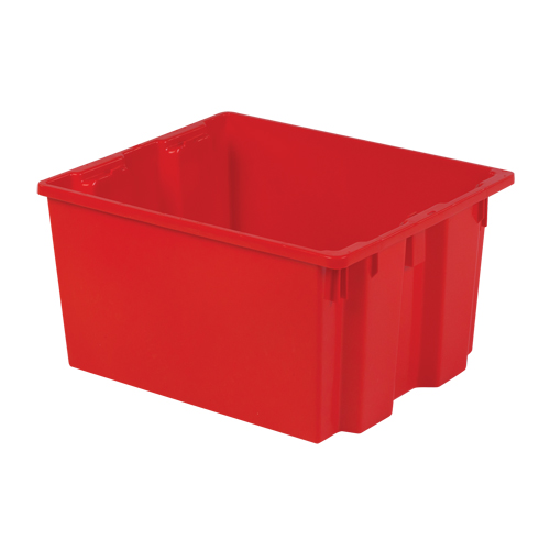 Polylewton Stack-N-Nest&reg; Containers, 13" x 24" x 20", Red Industrial Sales