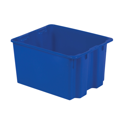 Polylewton Stack-N-Nest&reg; Containers, 12" x 21" x 17", Blue Industrial Sales