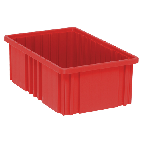 Contenants Divider Box, Plastique, 16,5" la x 10,9" p x 6" h, Rouge Industrial Sales