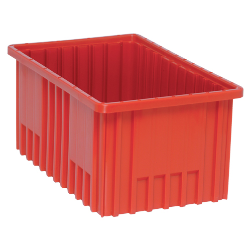 Contenants Divider Box, Plastique, 16,5" la x 10,9" p x 8" h, Rouge Industrial Sales