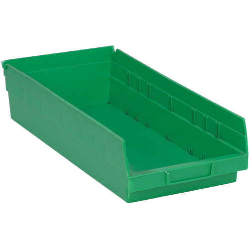 Bacs pour tablette, 8-1/8" la x 4" H x 17-7/8" p, Vert, Capacit&eacute; 40 lb Industrial Sales