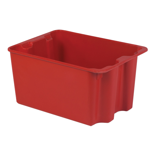 Contenants Stack-N-Nest de Plexton, 19,9" la x 27,5" p x 14" h, Rouge Industrial Sales