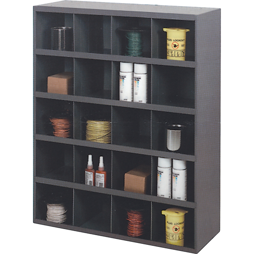 Armoires pour bacs de rangement, Acier, 20 tiroirs, 33-3/4" x 12" x 42", Gris Industrial Sales