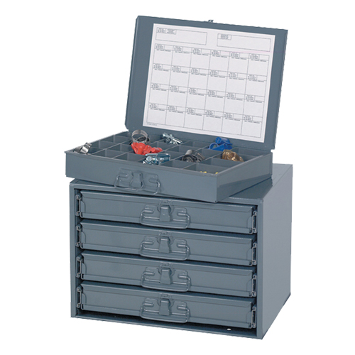 Sliding Cabinets, Steel, 4 Slots, 20" W x 15-3/4" D x 15" H, Grey Industrial Sales