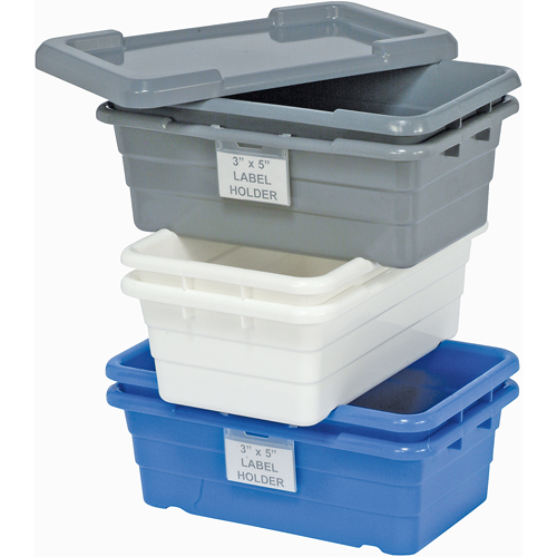 Cross Stack Bins, 11" W x 17.25" D x 12" H, Grey Industrial Sales