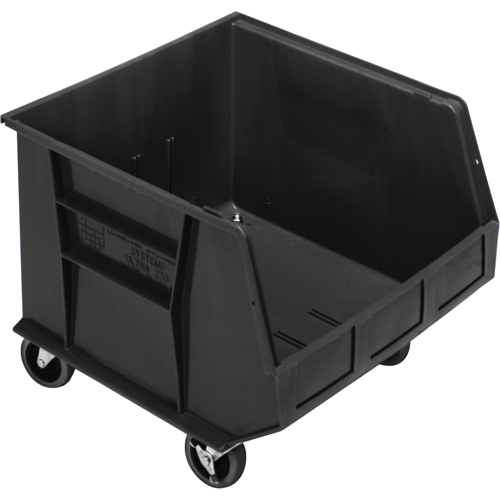 Bac mobile, 14" ha x 16-1/2" la x 18" p, Capacit&eacute; de 75 lb, Noir Industrial Sales