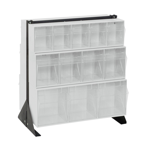 Tip-Out Bins Stand, 23-5/8" W x 16" D x 28" H, 24 Drawers Industrial Sales