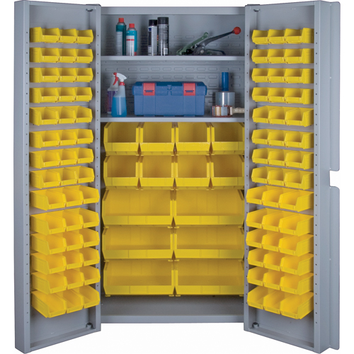 Deep Door Combination Cabinets, 38" W x 24" D x 72" H, Grey Industrial Sales