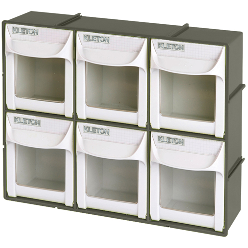 Heavy-Duty Tilt Bin, 11-3/4" W x 3-1/2" D x 9-3/4" H, 6 Drawers Industrial Sales