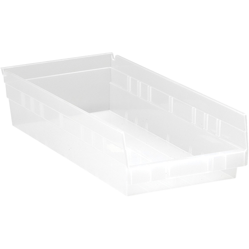 Bacs de rangement pour tablettes, 8-3/8" la x 4" H x 17-7/8" p, Transparent, Capacit&eacute; 40 lb Industrial Sales