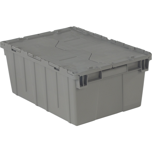 Contenants de distribution Flipak en plastique poly&eacute;thyl&egrave;ne (PE), 21,9" x 15,2" x 9,3", Gris Industrial Sales