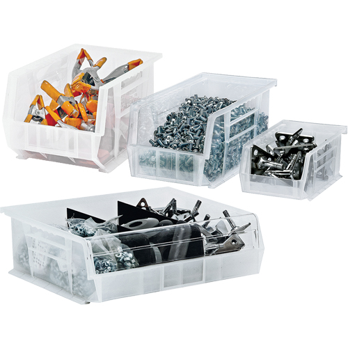 Clear-View Ultra Stack & Hang Bin, 8-1/4" W x 7" H x 10-3/4" D, Clear Industrial Sales