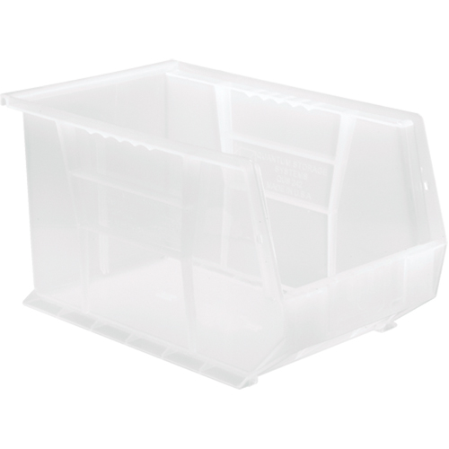 Clear-View Ultra Stack & Hang Bin, 8-1/4" W x 8" H x 13-5/8" D, Clear Industrial Sales