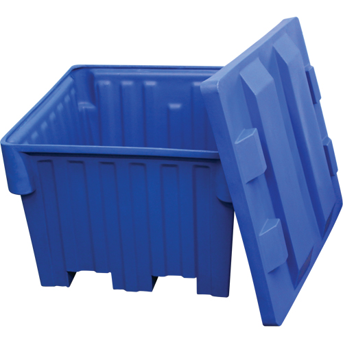 Bacs emboîtables pour chariot &eacute;l&eacute;vateur, 42" la x 48" p x 30" h, Bleu Industrial Sales