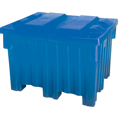 Bacs emboîtables pour chariot &eacute;l&eacute;vateur, 42" la x 48" p x 30" h, Bleu Industrial Sales