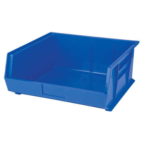 Stack & Hang Bin, 16-1/2" W x 7" H x 14-3/4" D, Blue Industrial Sales