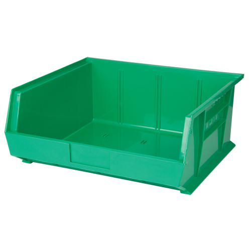 Stack & Hang Bin, 16-1/2" W x 7" H x 14-3/4" D, Green Industrial Sales