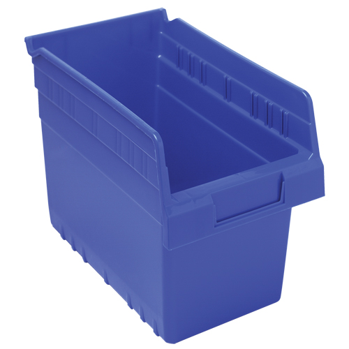 Store-Max Shelf Bins, 6-5/8" W x 8" H x 11-5/8" D, Blue, 44 lbs. Capacity Industrial Sales