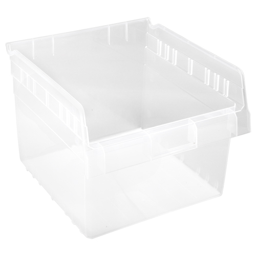 Store-Max Shelf Bins, 11-1/8" W x 8" H x 11-5/8" D, Clear, 44 lbs. Capacity Industrial Sales