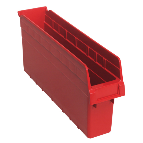 Bacs pour &eacute;tag&egrave;re Store-Max, 4-3/8" la x 8" H x 17-7/8" p, Rouge, Capacit&eacute; 56 lb Industrial Sales