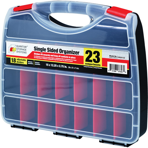 Plastic Compartment Box, 12-1/4" W x 15" D x 2-3/4" H, 23 Compartments Industrial Sales