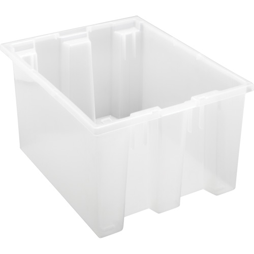 Contenant robuste Stack & Nest, 10" x 15,5" x 19,5", Transparent Industrial Sales