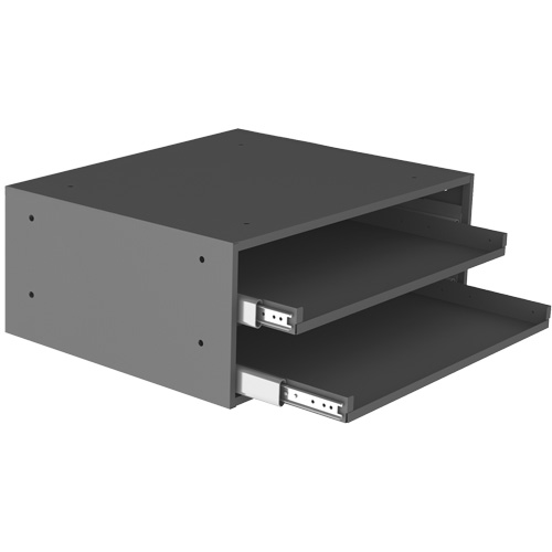 Grande glissi&egrave;re de stockage pour armoire &agrave; compartiments, Acier, 2 compartiments, 20" la x 15-15/16" p, 8-3/16" h, Gris Industrial Sales