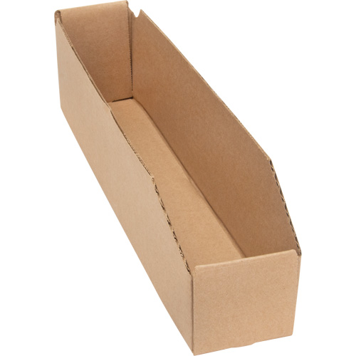 Boîtes profondes en carton ondul&eacute;, 1-7/8" la x 17-1/8" p x 4-1/2" h, Beige Industrial Sales
