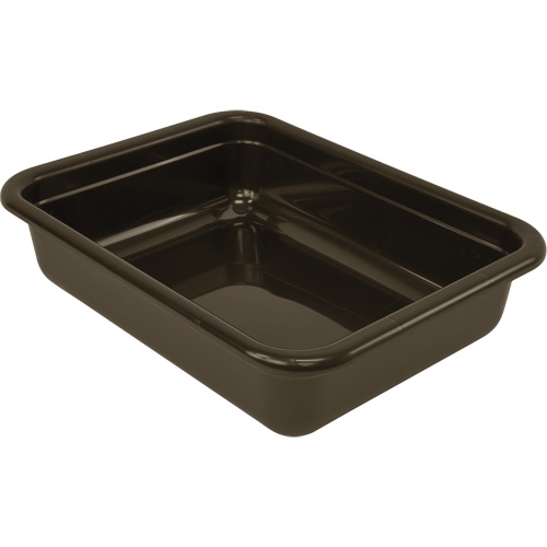 Bac d'entreposage tout usage &agrave; fond plat, 5" ha x 17" p x 22" lo, Plastique, Brun Industrial Sales